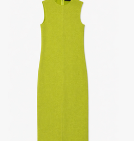 Tibi Viscose Plisse Sleeveless Bias Dress