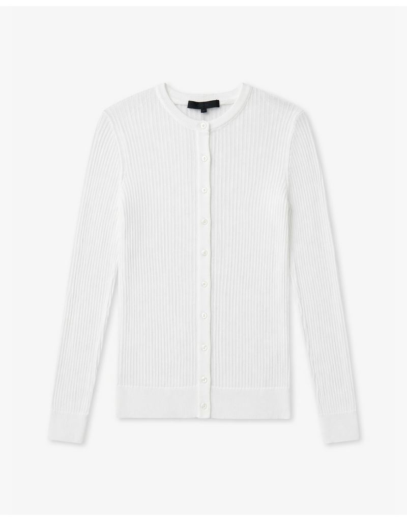 Tibi Ribbed Sweater Slim Cardigan