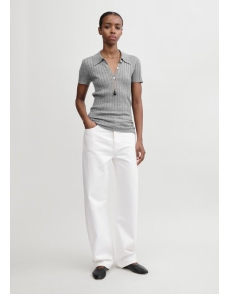 Toteme Ribbed Cashmere Silk Polo