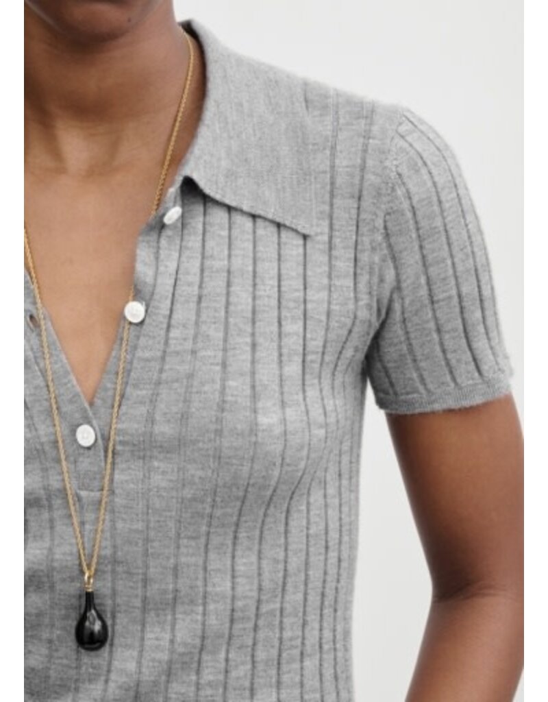 Toteme Ribbed Cashmere Silk Polo