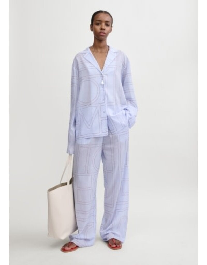 Toteme Monogram cotton-blend pj bottoms