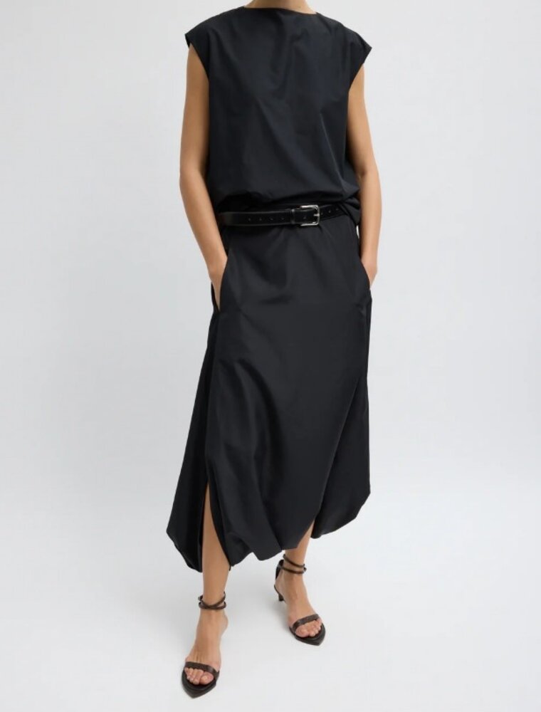 Tibi Summer Nylon Flat Front Jalousie Skirt