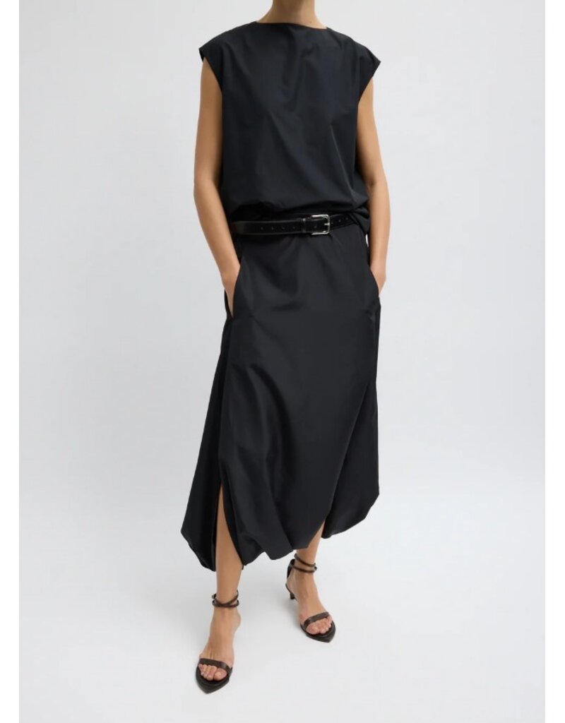 Tibi Summer Nylon Flat Front Jalousie Skirt
