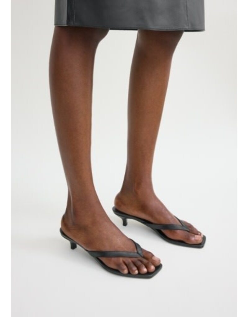 Toteme Leather Heeled Flip Flops