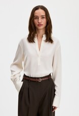 Filippa K Half Placket Stand Collar Blou