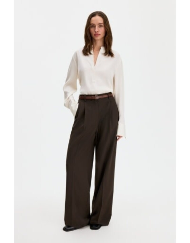 Filippa K Half Placket Stand Collar Blou