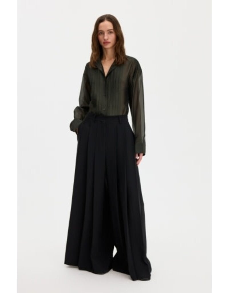 Filippa K Pleated Stand Collar Shirt
