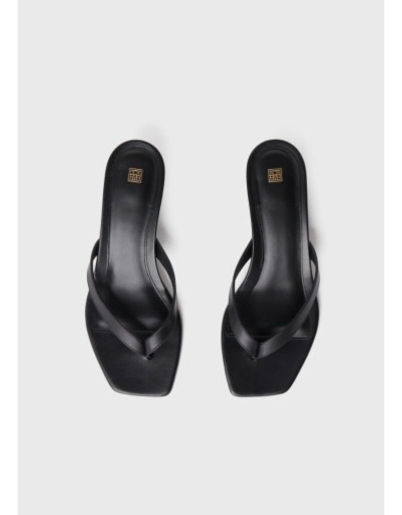 Toteme Leather Heeled Flip Flops