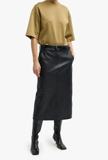 Tibi Leather Midi Trouser Skirt