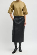 Tibi Leather Midi Trouser Skirt