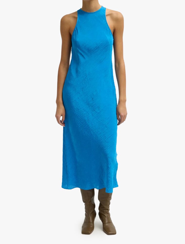 Tibi The Crinkle Slip Midi Bias Dress