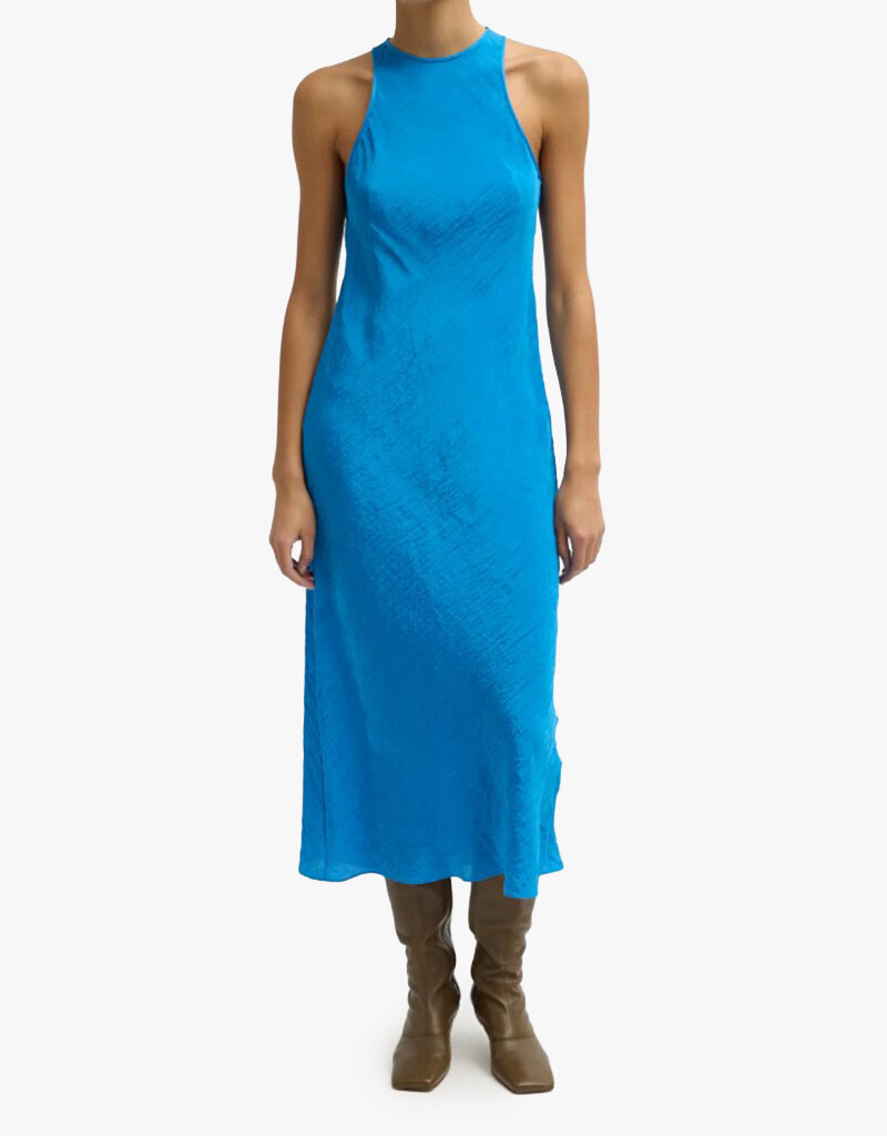 Tibi The Crinkle Slip Midi Bias Dress