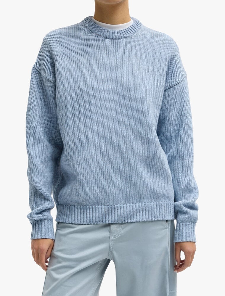 Tibi Cotton Wool Crewneck Easy Pullover