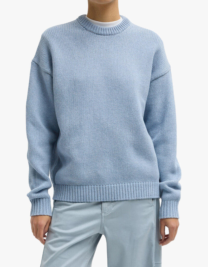 Tibi Cotton Wool Crewneck Easy Pullover
