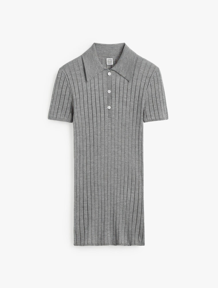 Toteme Ribbed Cashmere Silk Polo