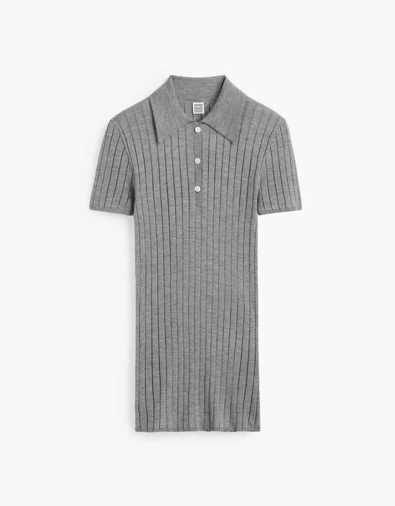 Toteme Ribbed Cashmere Silk Polo