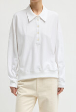 Tibi Light Weight Sweatshirting Polo Collar Sweatshirt