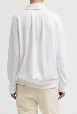 Tibi Light Weight Sweatshirting Polo Collar Sweatshirt