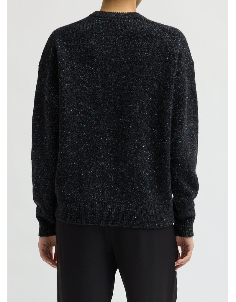 Tibi Speckled Tweed Crewneck Easy Pullover