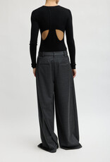 Tibi Cozy Flannel Triple Pleat Pant