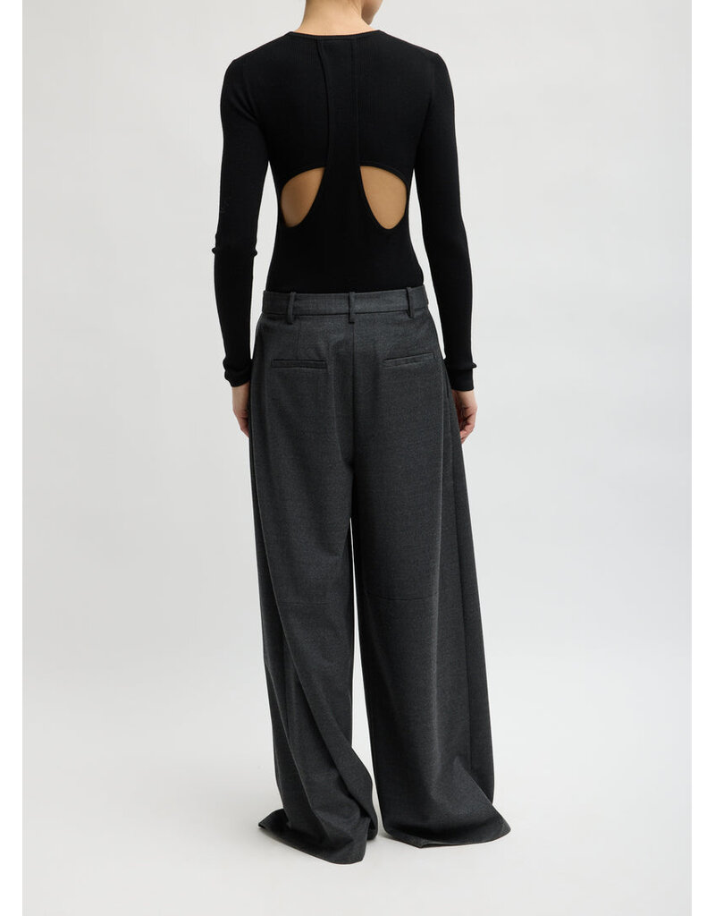 Tibi Cozy Flannel Triple Pleat Pant