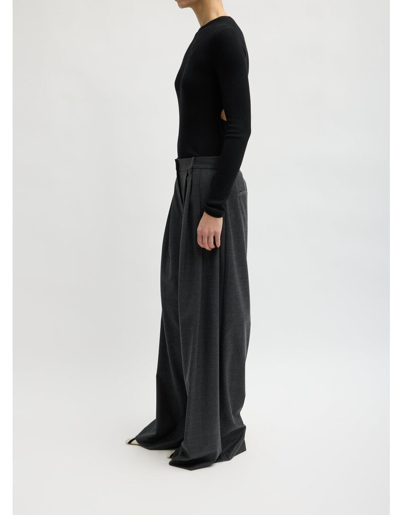 Tibi Cozy Flannel Triple Pleat Pant