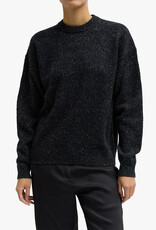 Tibi Speckled Tweed Crewneck Easy Pullover
