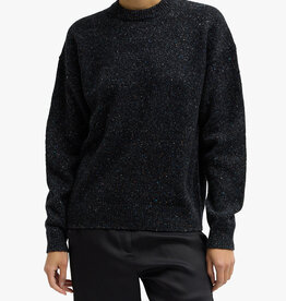 Tibi Speckled Tweed Crewneck Easy Pullover