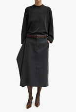 Tibi Cozy Flannel Midi Skirt with Side Drape