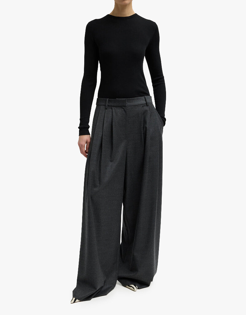 Tibi Cozy Flannel Triple Pleat Pant