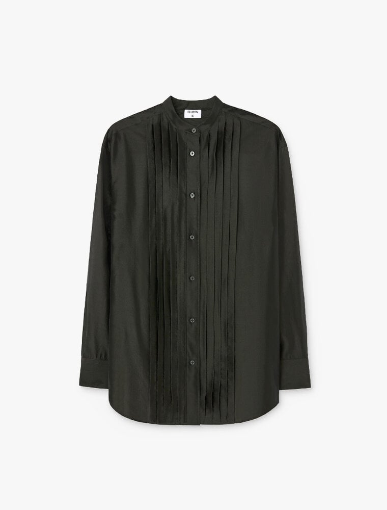 Filippa K Pleated Stand Collar Shirt