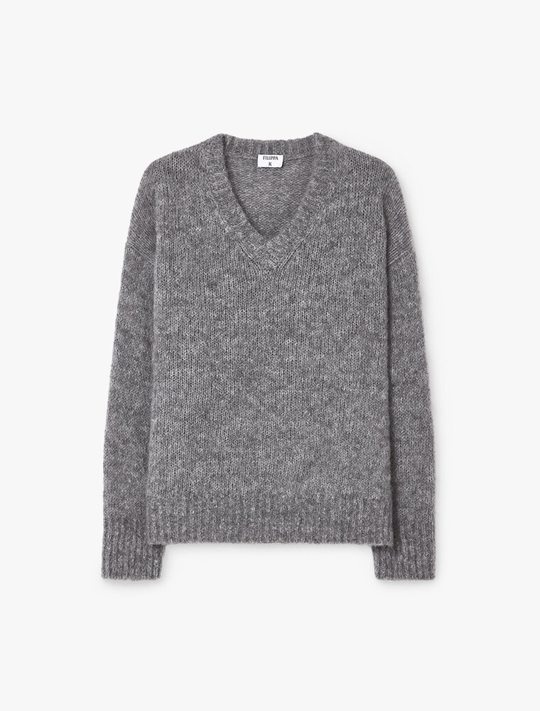 Filippa K Hairy Alpaca V-Neck Sweater