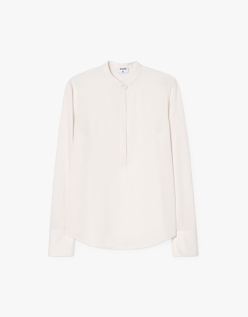 Filippa K Half Placket Stand Collar Blou