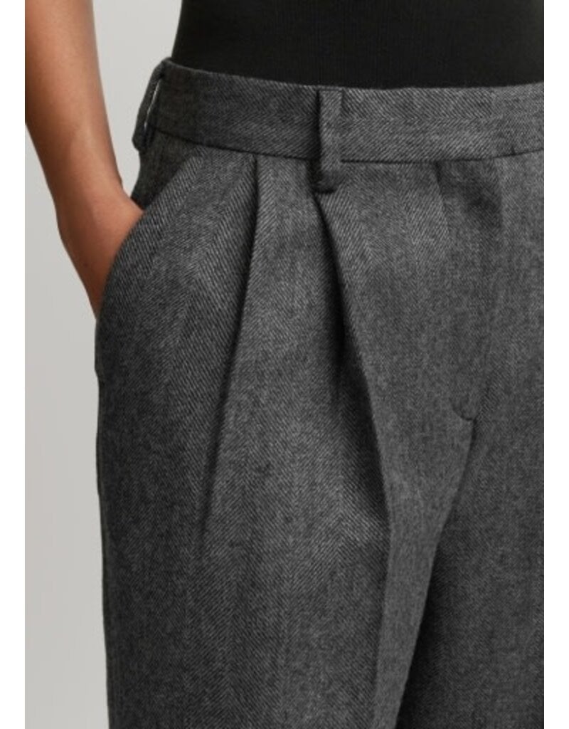 Toteme Herringbone double-pleat trousers