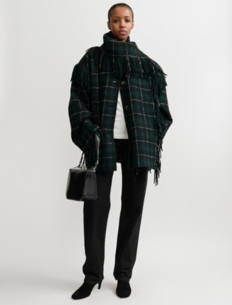 Toteme Fringed scarf jacket