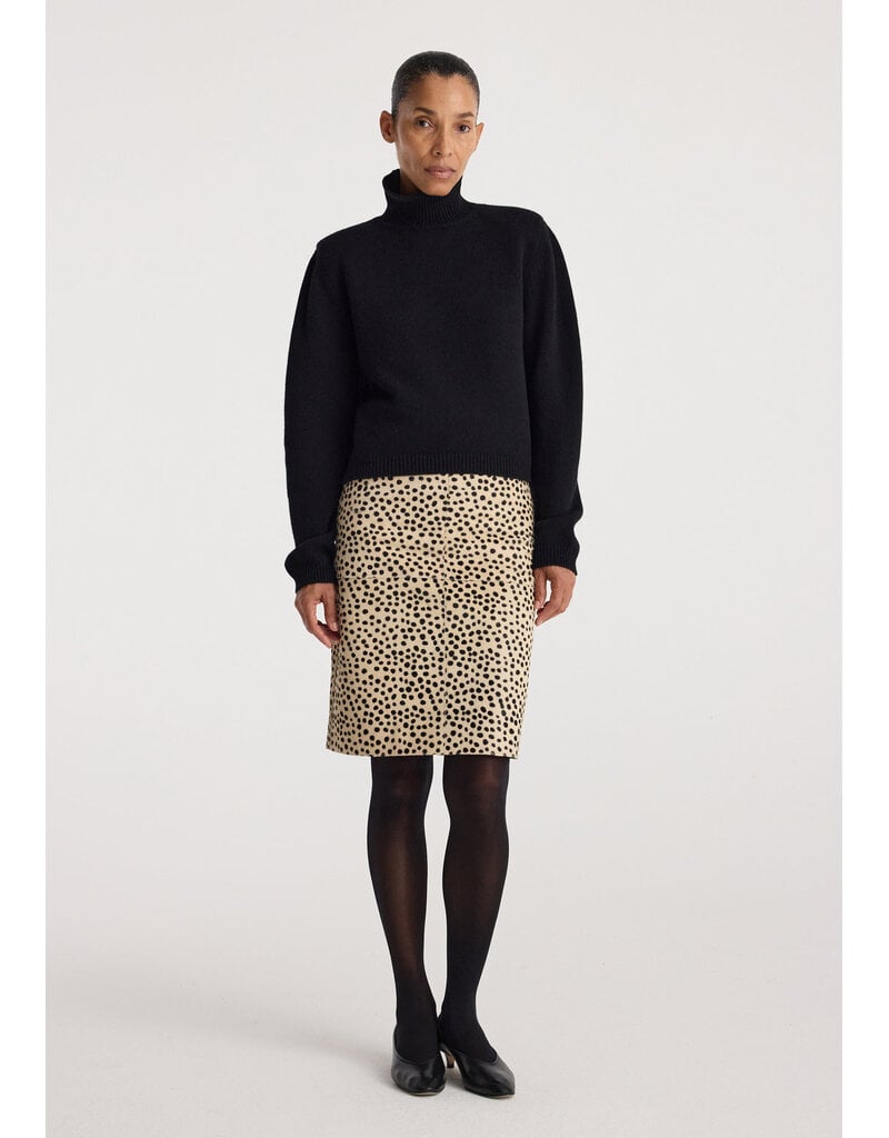 Róhe Cheetah Pony Hair Skirt