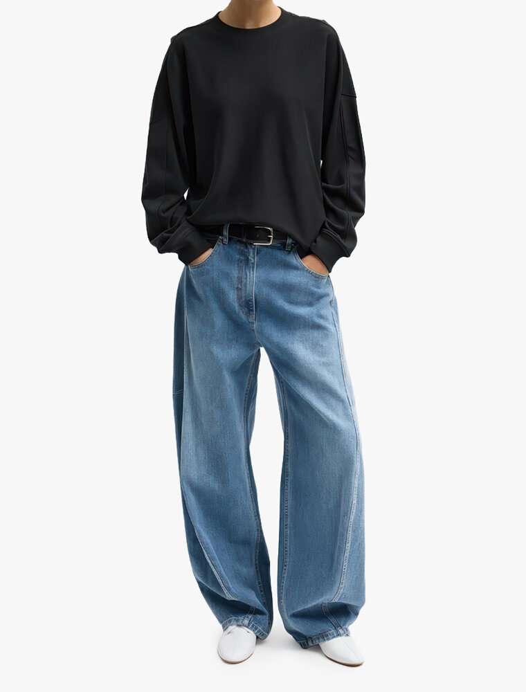 Tibi Classic Wash Denim Sid Jean