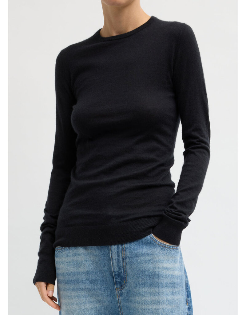 Tibi Tissue Cashmere Crewneck Pullover