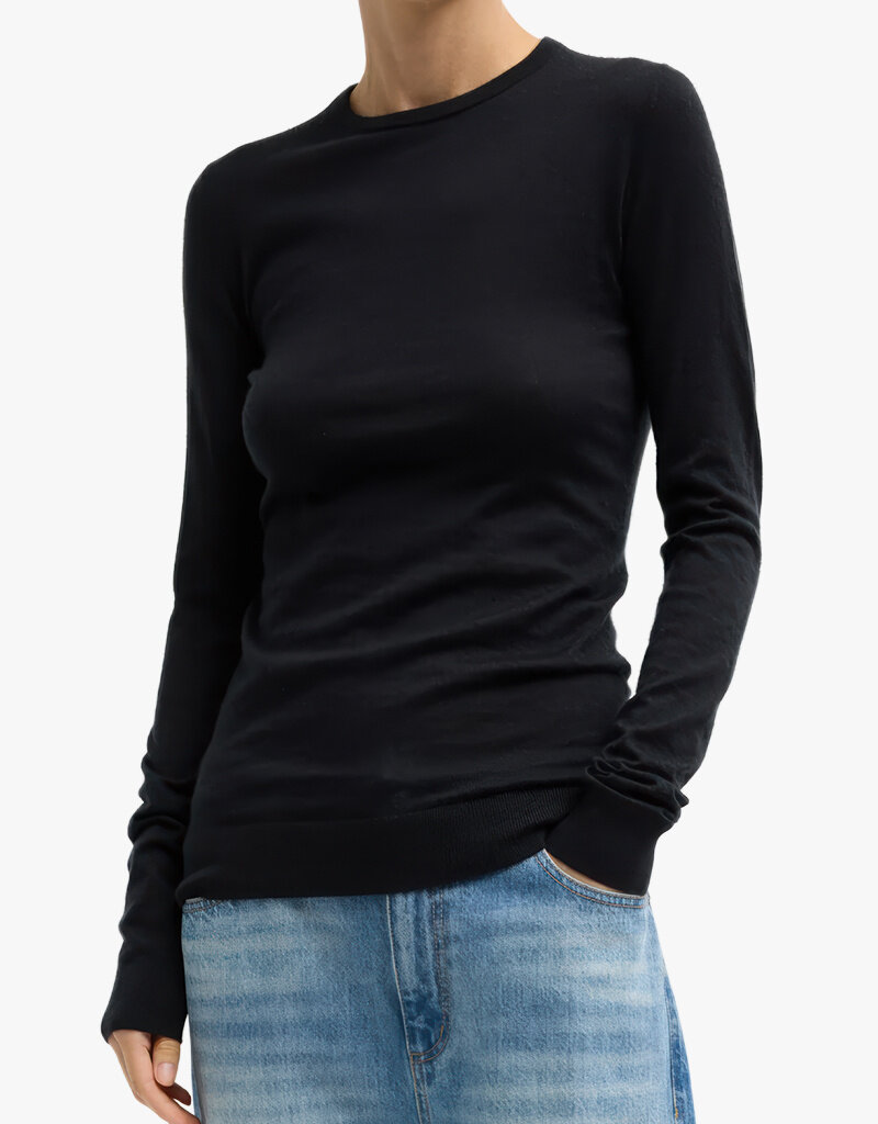 Tibi Tissue Cashmere Crewneck Pullover