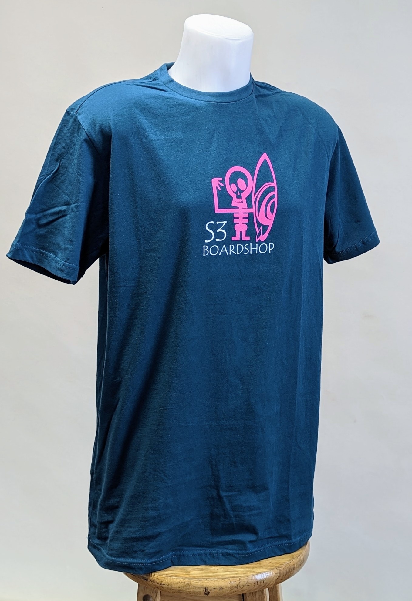 S3 S3 SKULL SURFER TEE BLUE