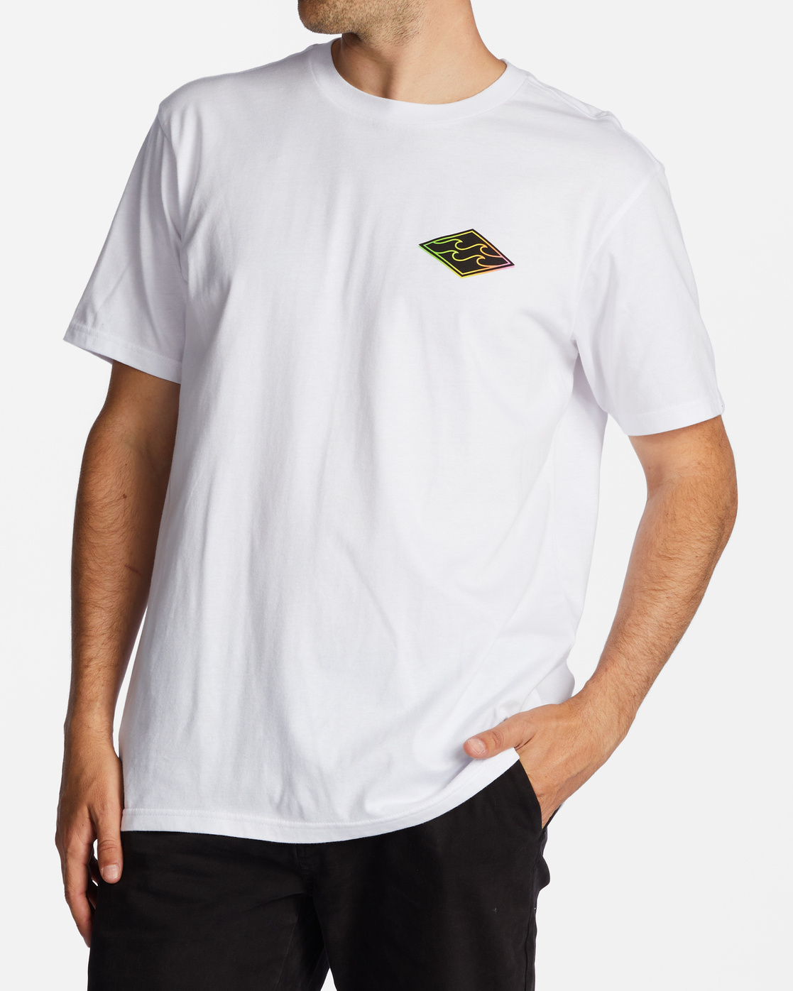 BILLABONG CRAYON WAVE TEE WHT