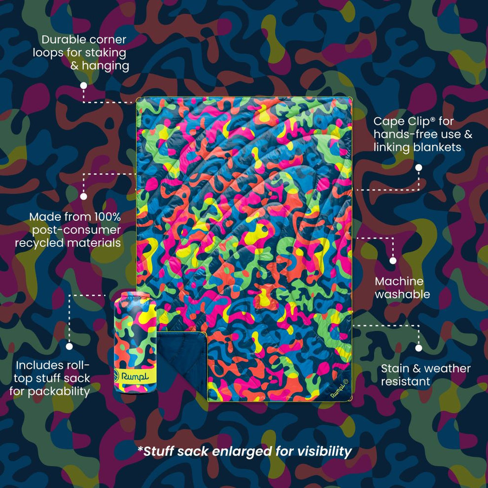 RUMPL OG PUFFY BLANKET HYPER ABSTACT 1P