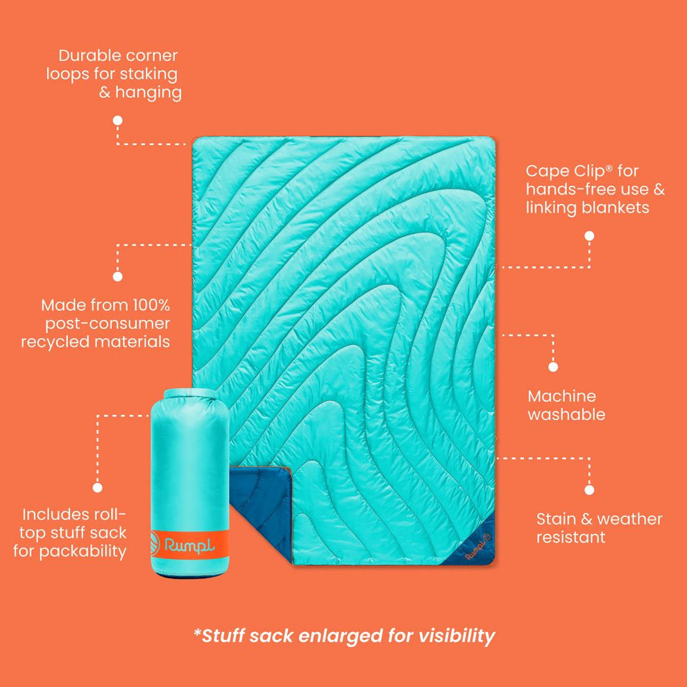 RUMPL OG PUFFY BLANKET SEAFOAM 1P