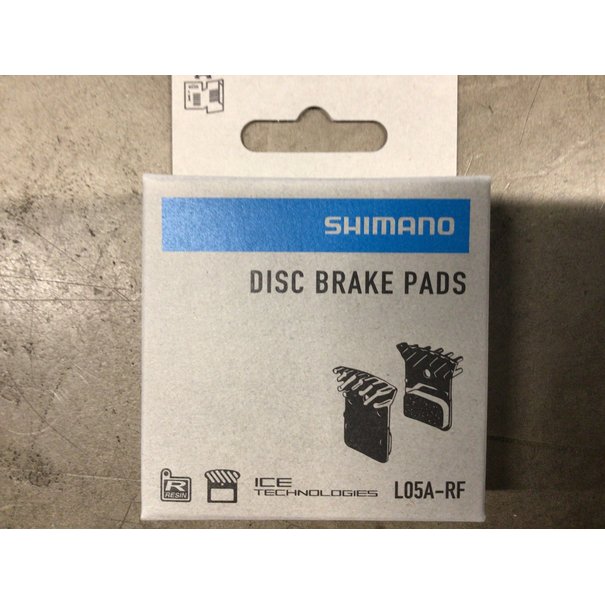 Shimano SHI L05A-RF Resin/Steel Disc Pad & Spring-Flat Mt w/ Fin