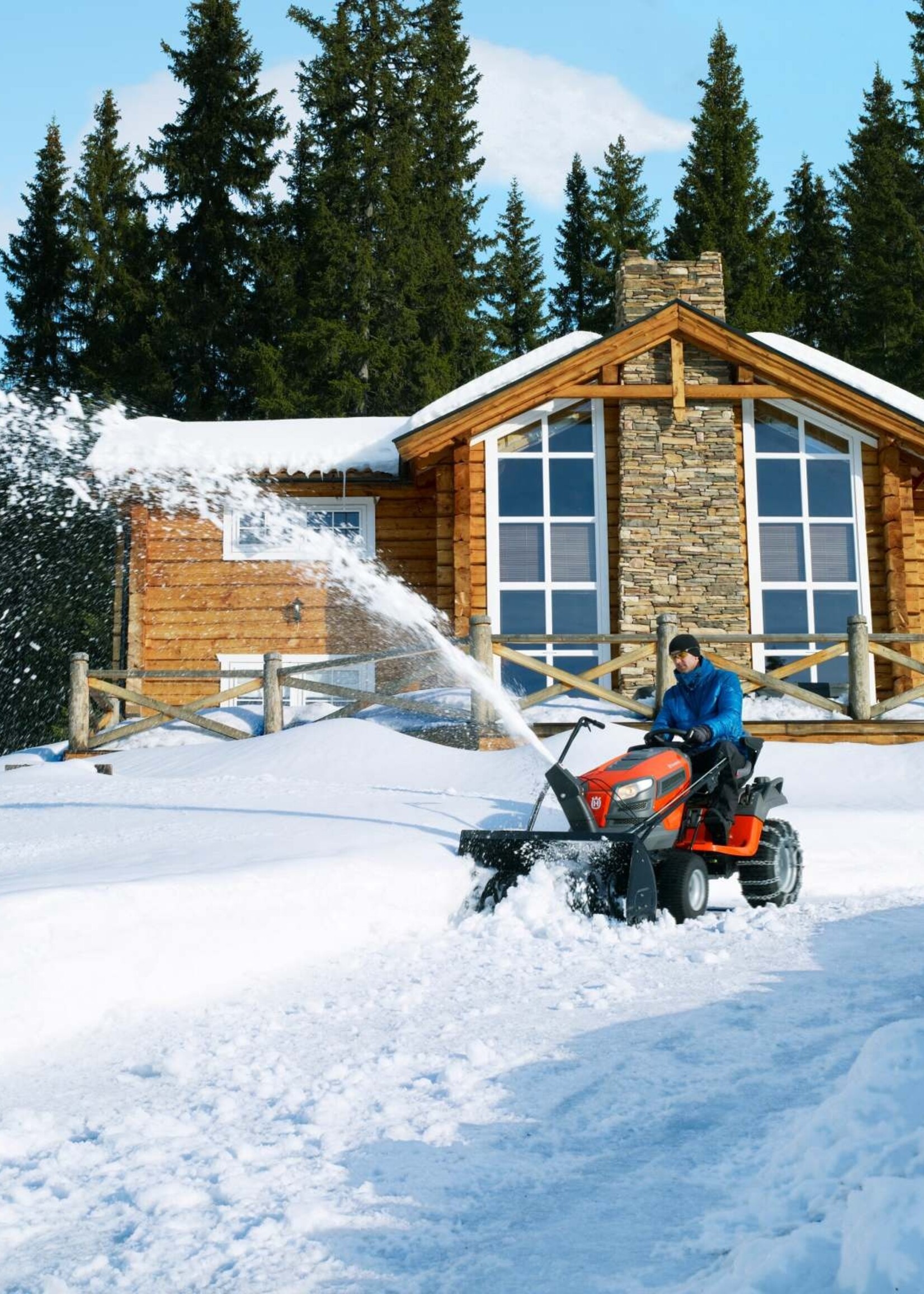 Husqvarna HUS 42" Souffleur tracteur à levage manuel