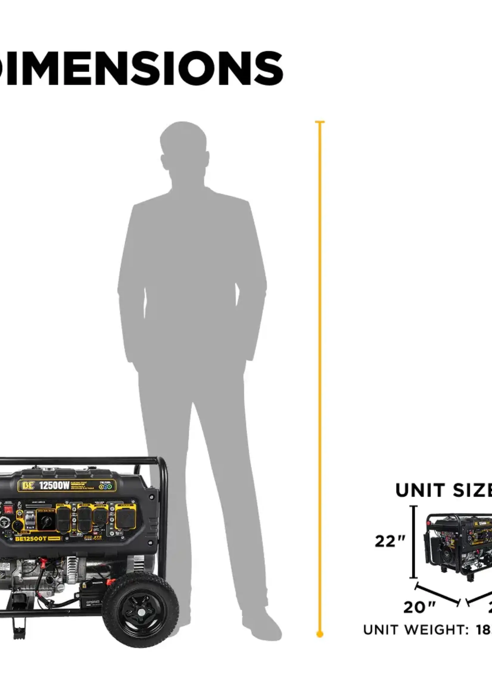 BE Power Équipement Génératrice BE 12500T