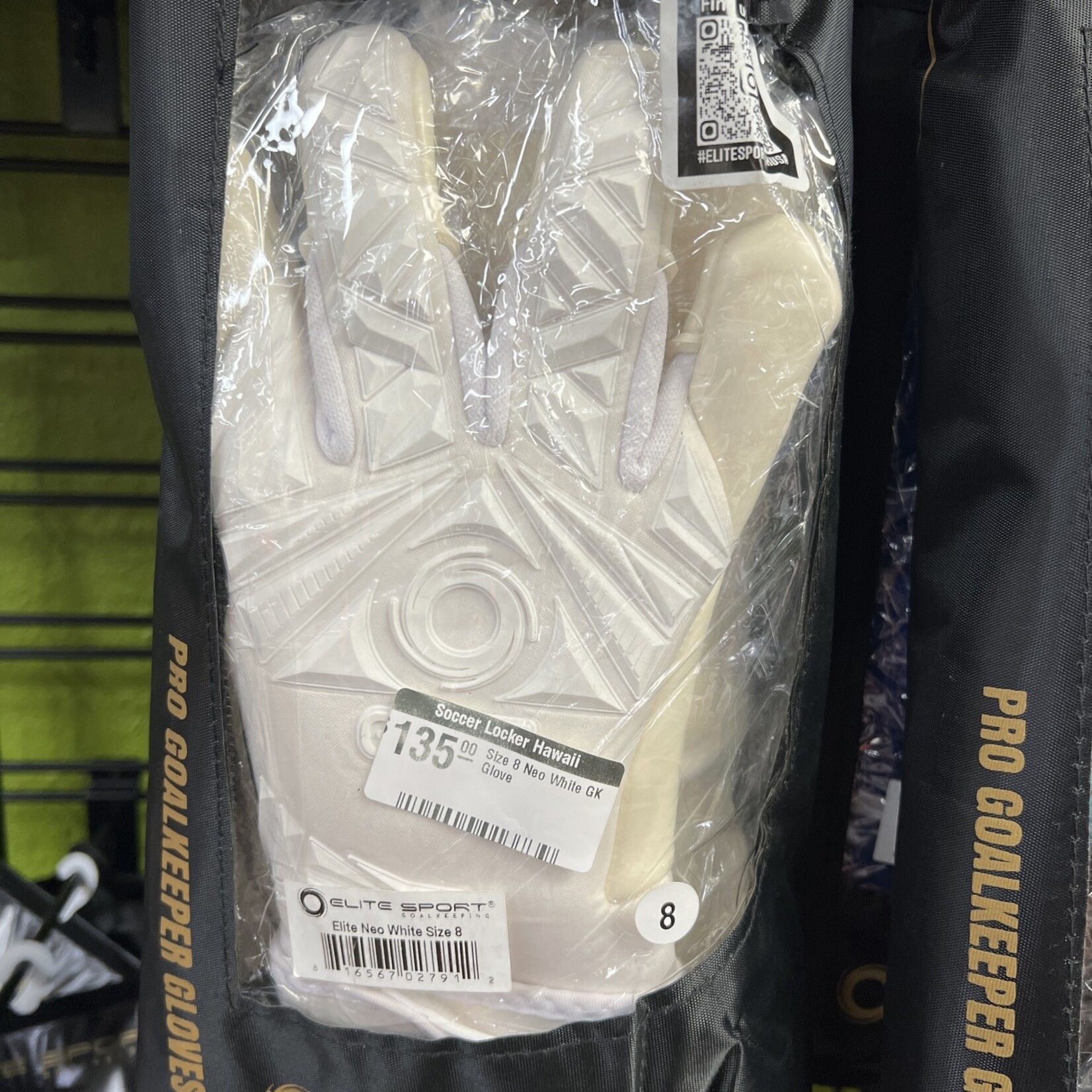 Size 8 Neo White GK Glove