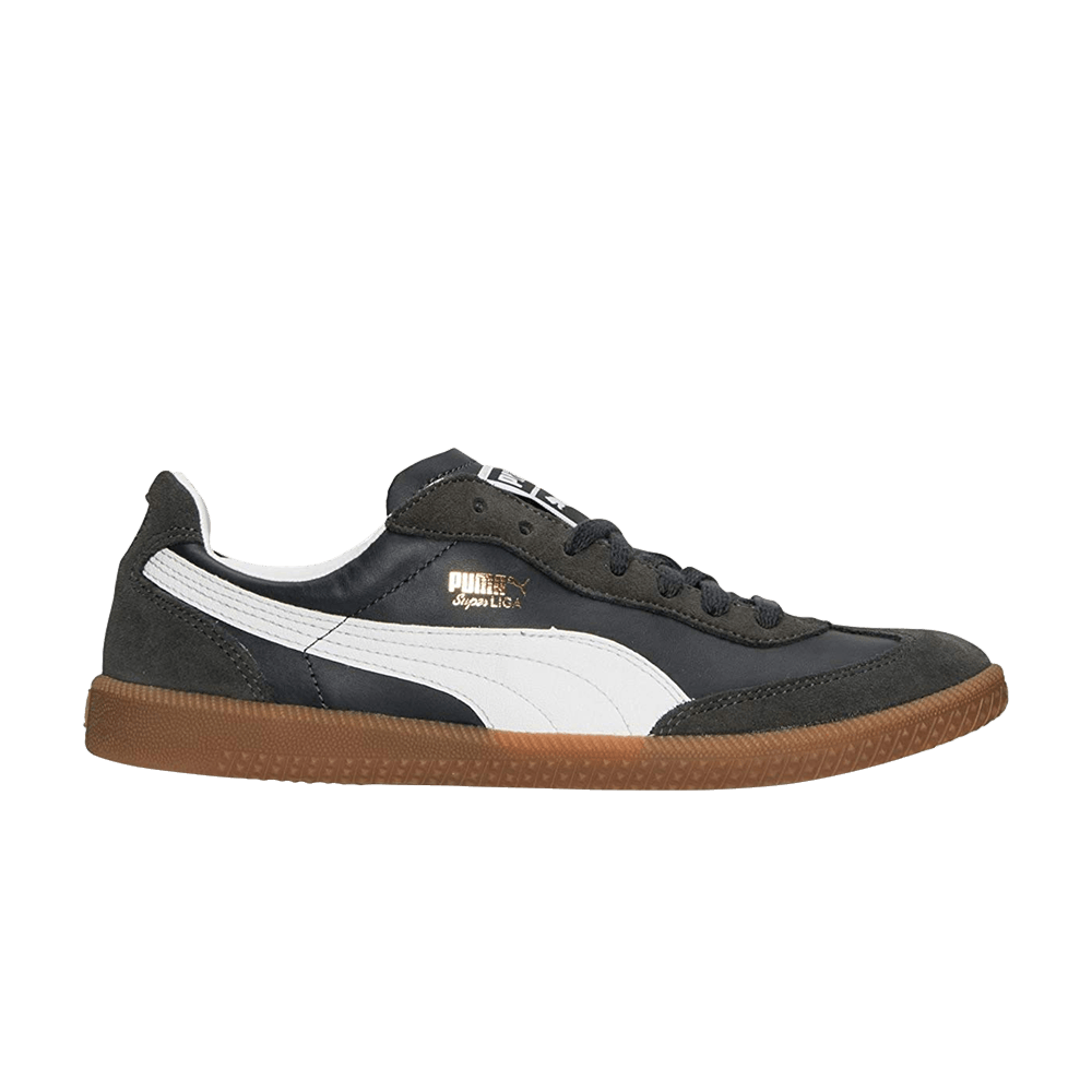 Puma Super Liga Shoes Mens Size 13 Black White Gum Soccer Sneakers 356999-09 PUMA Unisex Super Liga OG Retro Black Gum Sneakers Men main image 3