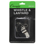 Champion Sports Champion Sports Metal Whistle w/ Lanyard