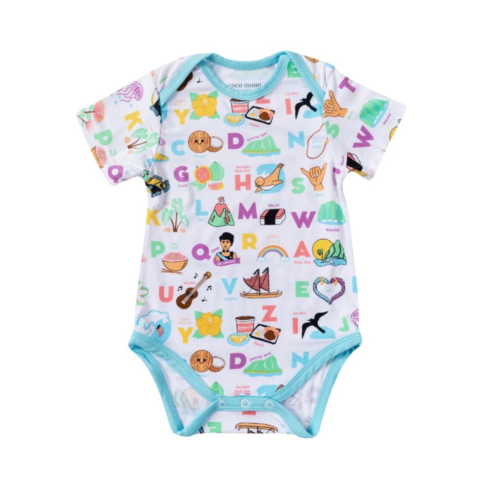 Coco Moon Coco Moon: Hawaii Kine ABC's Bamboo Onesie